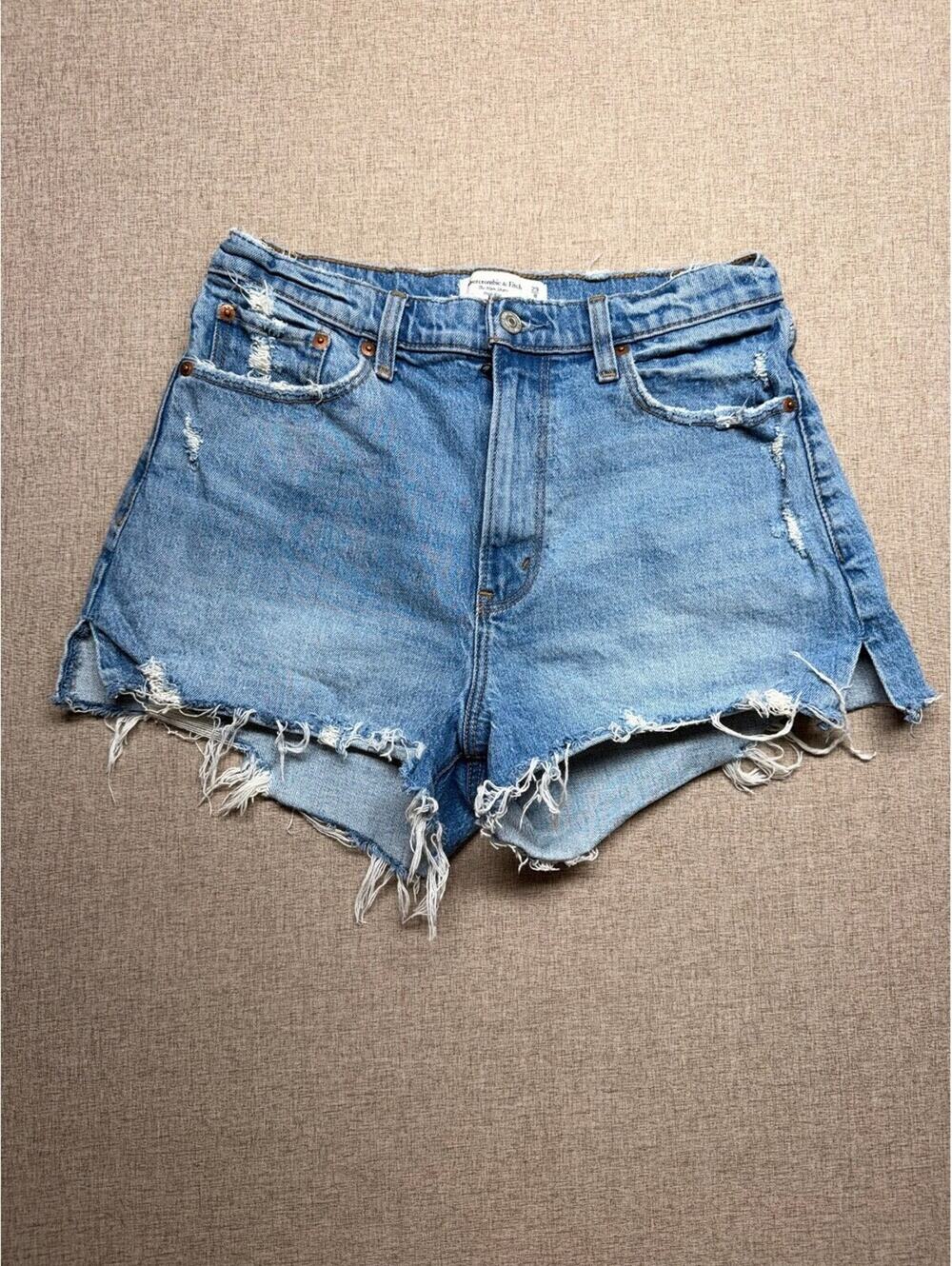 Abercrombie & Fitch The Mom Short High Rise Denim Shorts Size 29/8